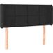 Tête de lit avec oreilles noir 93x16x78/88 cm velours