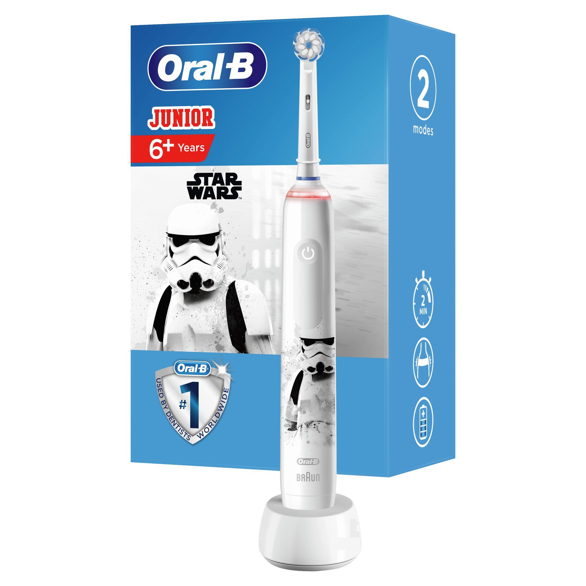 Oral-B Junior Elektrische Tandenborstel Star Wars - Voor Kinderen - Zwart/Blauw
