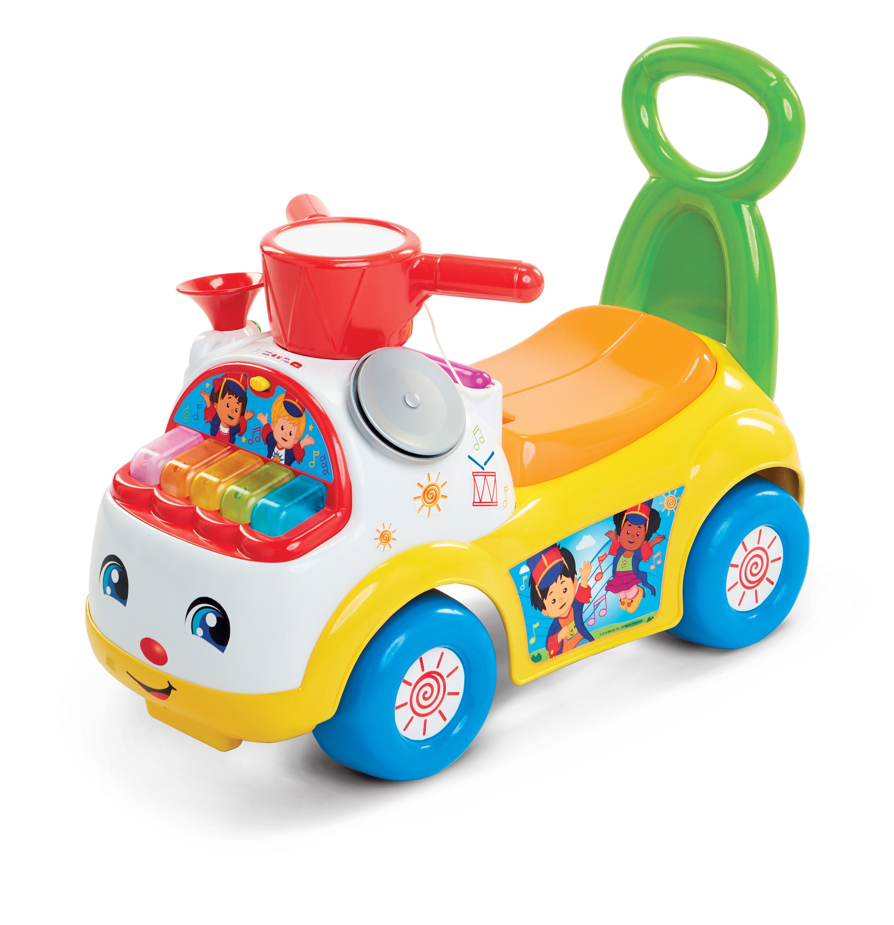 Fisher-Price Little People Music Parade Loopauto - Geel