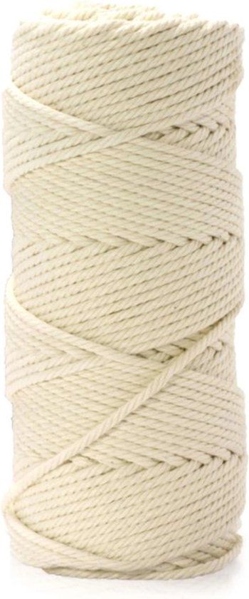 HENDI Rolladedraad – 70 meter – Wit – Ongebleekt Katoen – 100g Spoel