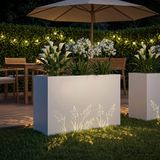 vidaXL Bac à plantes blanc 80 x 30 x 49 cm acier laminé à froid