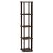Furinno Turn-S-Tube 5-Tier hoek vierkant rek display plank met vierkante buis, walnoot/bruin