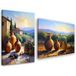 Tableaux Sur Toile Lot Toscane Cruches Paysage 2 x 60x90 cm