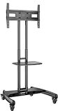 Ergosolid standaard met wielen, verstelbaar, voor LCD/LED/Plasma-TV tot 45,5 kg, zwart