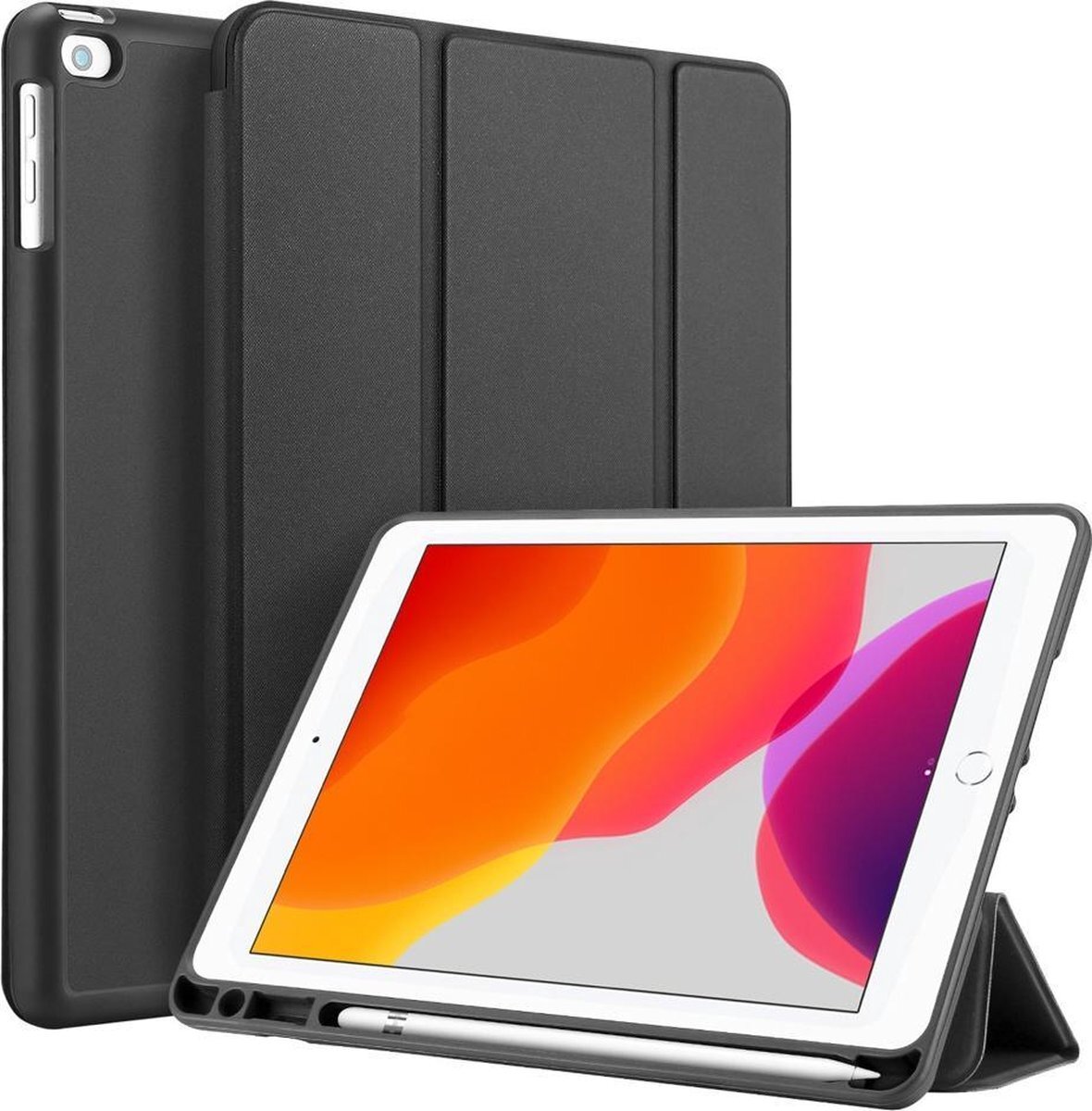 Accezz Smart Silicone Bookcase iPad 10.2 (2019) tablethoes - Zwart