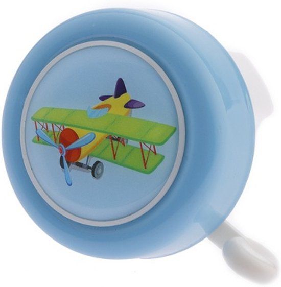 Pexkids Fietsbel Ik Ben Een Vliegtuig 50 Mm Blauw