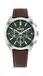 Tommy Hilfiger Chronograaf kwartshorloge voor heren met roestvrij stalen armband of leren armband, donkerbruin, Riemen.