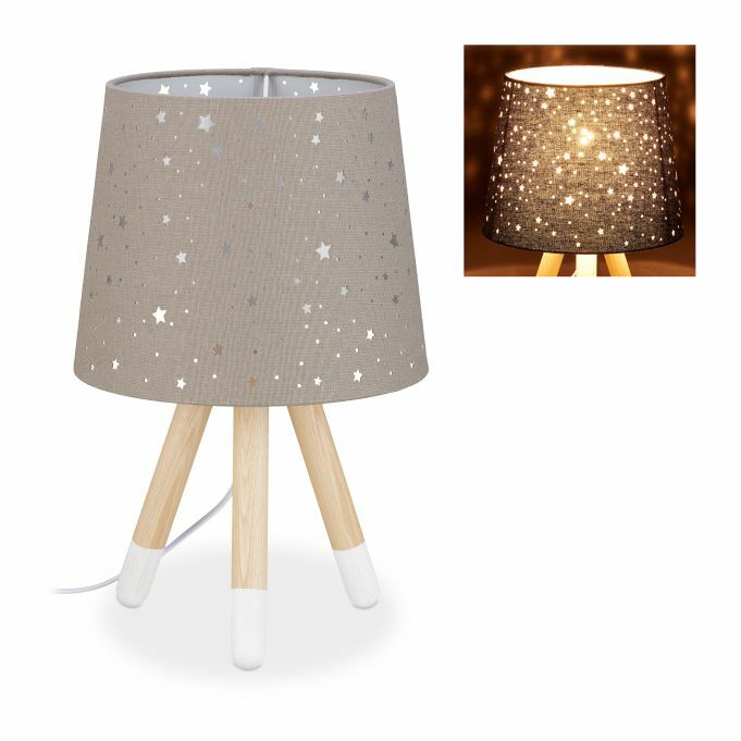 Relaxdays Tafellamp - E14 - Beige