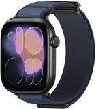 By Qubix - Magnetisch Nylon Apple Watch Bandje - Blauw - 38/40/41/42mm