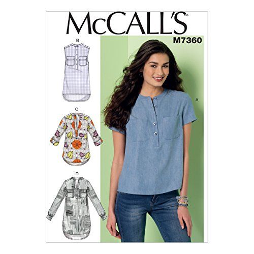 Mccall's Patterns 7360 Misses Tops - Sizes 14-22 - Multi-Color - E5 (14-16-18-20-22)