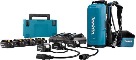 Makita PDC01 Ruggedragen Accustation met 4x BL1850B Accu, DC18RD Lader & Mbox - PDC01X1