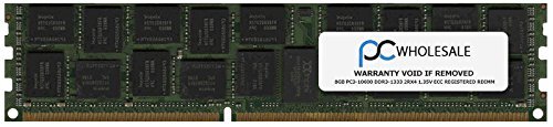 Pc Wholesale HP 647650-071 - 8GB PC3-10600 DDR3-1333 2Rx4 1.35v ECC geregistreerde RDIMM (derde partij)