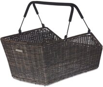 Basil Cento Rattan Look fietsmand- en koffer bruin