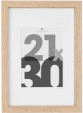 Atmosphera Créateur d'intérieur® Fotolijst Houtkleurig Glas - 21 X 30 CM - Posterlijst A4 - Wissellijst met passe partout van 12x17 cm