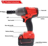 StarTech Schlagschroevendraaier - Accuschroevendraaier - Borstelloze motor - 1,27 cm vierkant aandrijving - 5000 tpm (toerpm) - Hoog koppel - LED-werkverlichting - Zonder accu - Rood