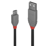 LINDY 36734 USB-kabel 3m zwart, grijs