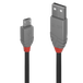 LINDY 36734 USB-kabel 3m zwart, grijs