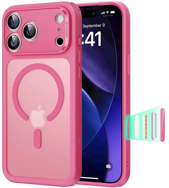 ESR Classic Hybrid HaloLock Hoesje Geschikt voor iPhone 17 Pro - Roze