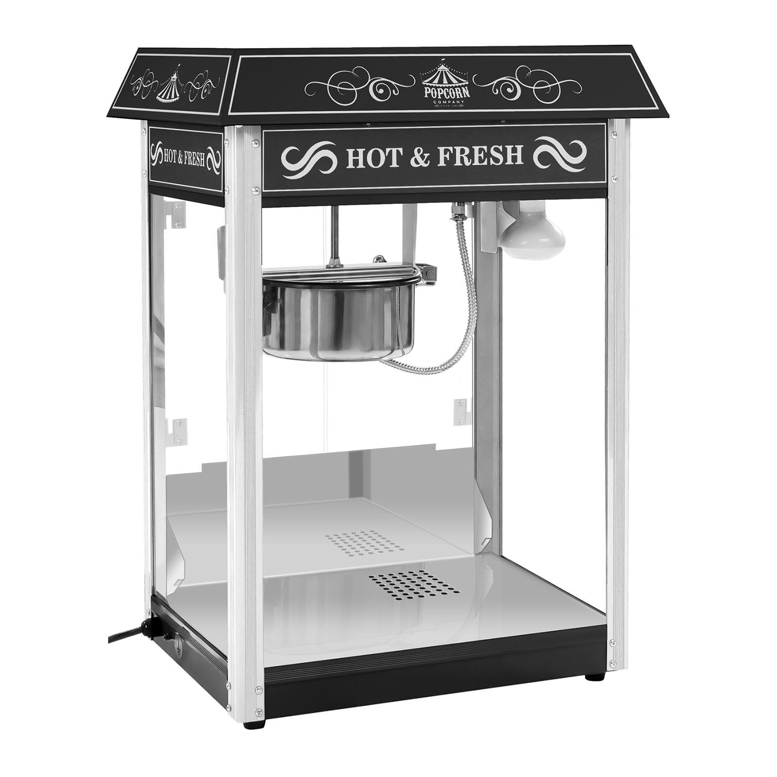 Royal Catering Popcornmachine zwart - Amerikaans ontwerp