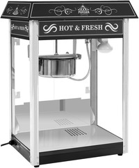 Royal Catering Popcornmachine zwart - Amerikaans ontwerp