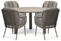 Santika Furniture Santika Cayora/Trino 140 cm dining tuinset 5-delig