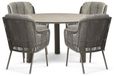 Santika Furniture Santika Cayora/Trino 140 cm dining tuinset 5-delig