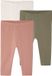 Vertbaudet Lot de 3 leggings unis Basics bébé vieux rose