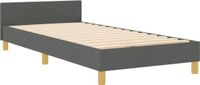 vidaXL Bedframe met hoofdeinde Donkergrijs 100 x 200 cm Stof