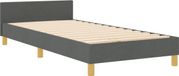 vidaXL Bedframe met hoofdeinde Donkergrijs 100 x 200 cm Stof