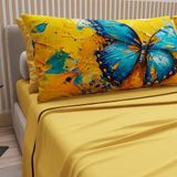 PETTI Artigiani Italiani - Katoenen beddengoed met kussenslopen met digitale print, beddengoed voor Frans bed, Mariposa-02, 100% Made in Italy