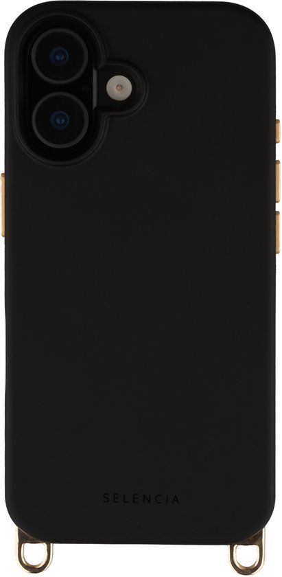 Selencia Rivièra MagSafe Backcover met afneembare haakjes voor de Apple iPhone 17 - Velvet Black
