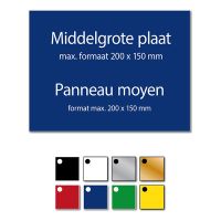 Posthumus gegraveerde naamplaat kunststof zelfklevend (max. 200 x 150 mm)