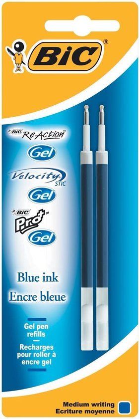 Bic - Gelschrijvervulling tbv diverse gelpennen blauw M à 2st