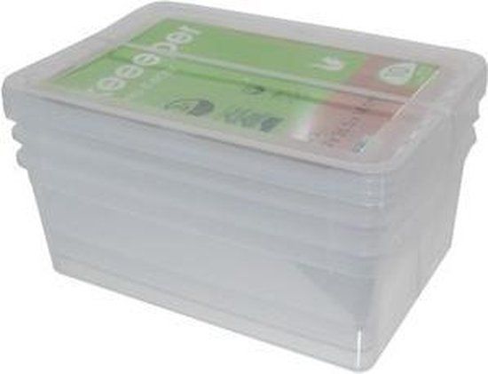 Keeeper Clearbox 39x27x14 -11 L Bea Transparant Set 3 - Zilver