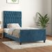 Maison Exclusive - Cadre de lit sans matelas, bleu foncé, 90x190 cm, velours