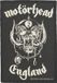 Motörhead England Patch zwart-wit Polyester