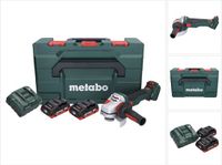 Metabo WVB 18 LTX BL 15-125 Quick accu haakse slijper 18 V 125 mm borstelloos + 2x accu 4.0 Ah + lader + metaBOX