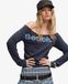 Superdry Femme Top Superposé Bench Coupe Ajustée Navy Taille: L
