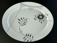 Royal Copenhagen Black Fluted Mega Oval dish 34cm