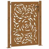 vidaXL Poort met vlamontwerp 100x150 cm weervast staal