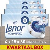 Lenor All-in-1 Wasmiddel Pods - Katoen Fris - 4 x 15 stuks