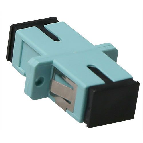 ACT Fiber optic SC-SC simplex adapter OM3 - aqua-kleur
