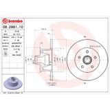 Brembo 08.2981.10 Disque de frein