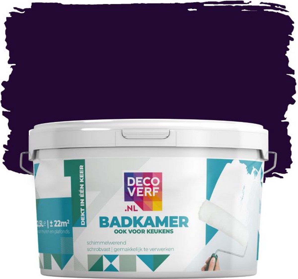 Decoverf.nl Decoverf badkamerverf 2.5L nachtpaars - 8719743416925