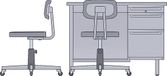 Hasegawa 1/12 Schreibtisch und Stuhl