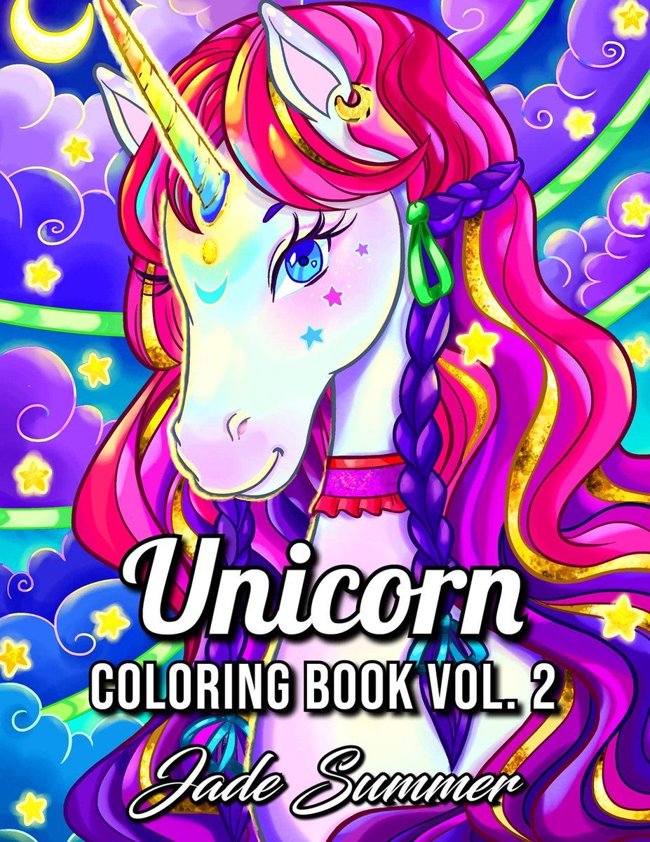 Jade Summer Unicorn Coloring Book 2 - Kleurboek voor volwassenen - 9798848202274