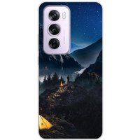 Oppo Siliconen hoesje - Compatibel met Oppo Reno 12 Pro - ontwerp seul en montagne