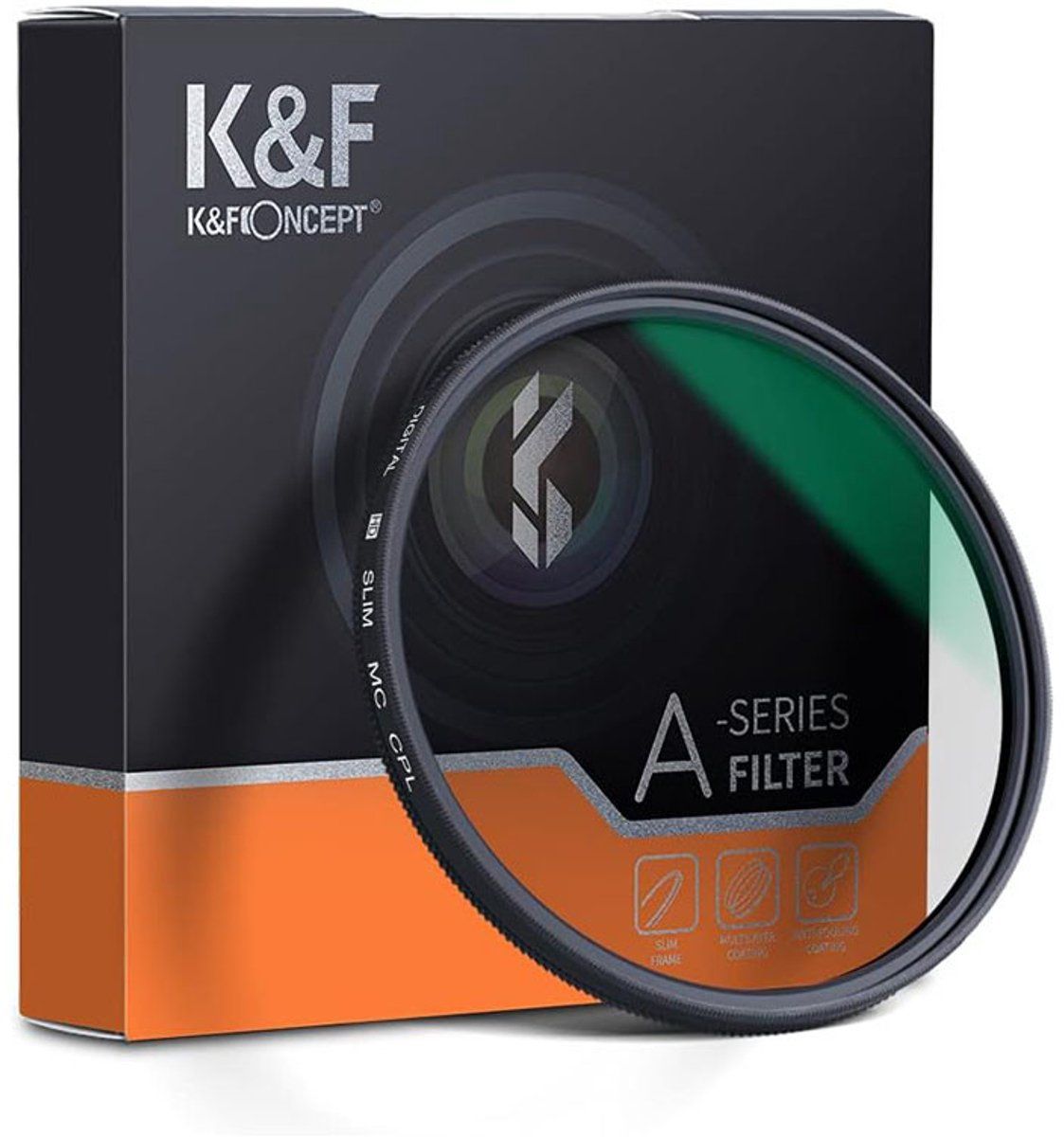 K&F Concept 67mm circulair polarisatiefilter Nano-A MC slim CPL