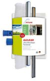 Alclear 960008 Glazenwassersset met microvezel-raamwisser en rubberen raamtrekker van 35 cm, microvezeldoek, 3-delige set voor huishouden, wintertuin, kantoor