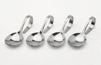 Weis Gourmetlepel set 11 cm, roestvrij staal, zilver, 4 stuks